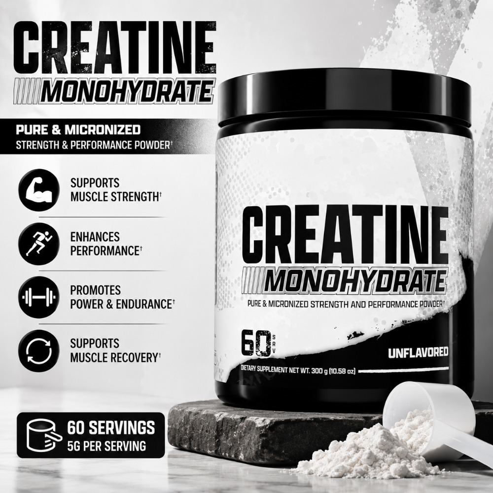 Creatine Monohydrate Powder - 微粉化クレアチンモノハイドレートパウダー 300g 60回分 無香料 グルテンフリー デイリーウェルネスサプリメント