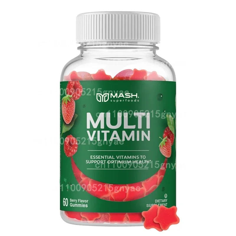 Multivitamin Gummy Adult - 砂糖不使用の子供用マルチビタミン グミ – ビタミンC、B6、B12、葉酸など配合で免疫サポート