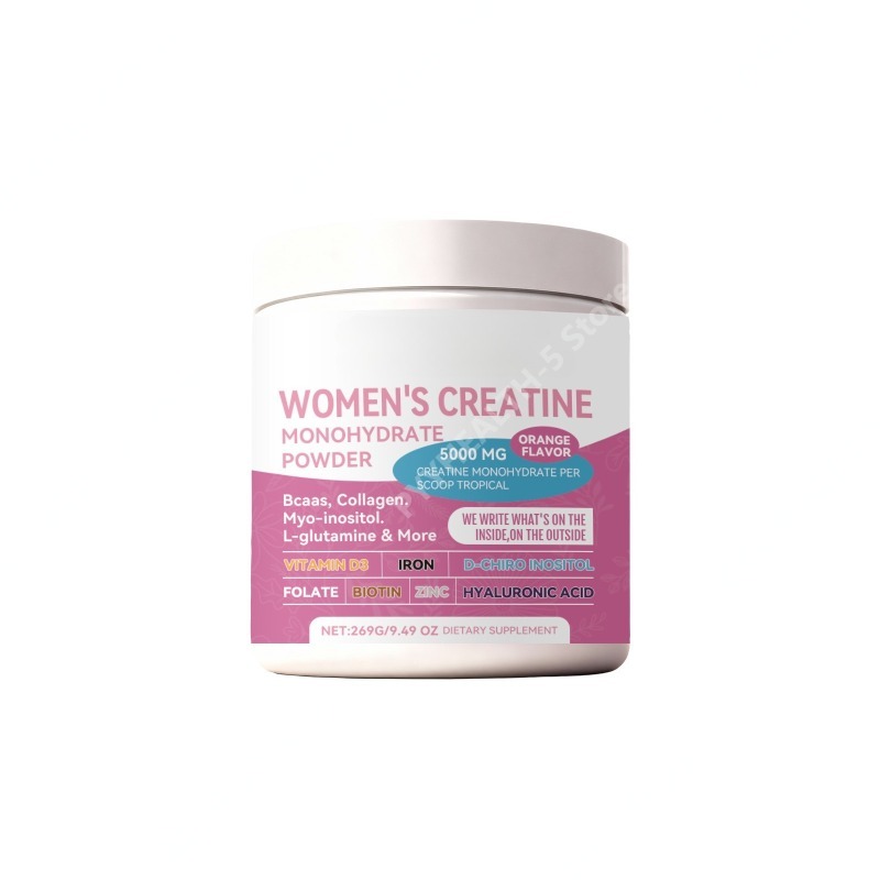 Creatine Monohydrate Powder - 女性用複合クレアチンパウダーサプリメント、栄養補助用、1日3スプーン、269g