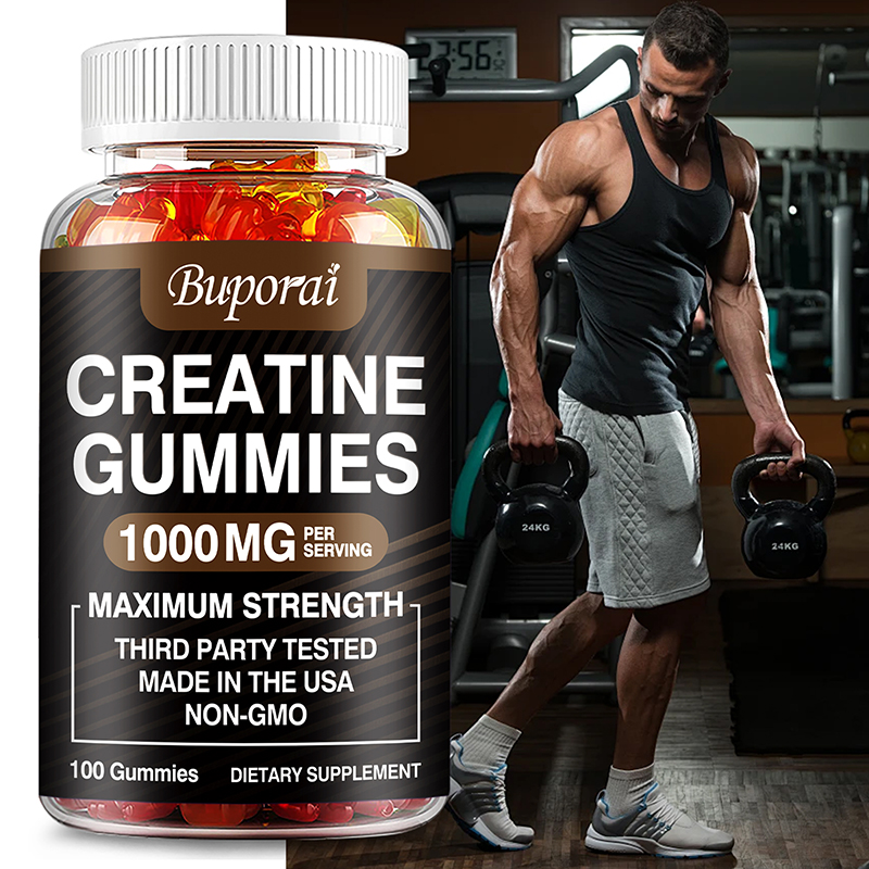 Creatine Monohydrate Powder - クレアチン一水和物グミ - エネルギーを高め、筋肉量を増やし、運動能力を向上させます