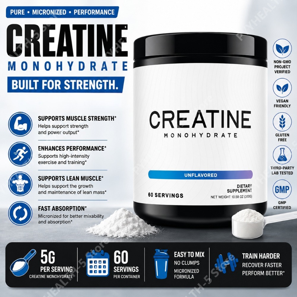 Creatine Monohydrate Powder - クレアチンモノハイドレートパウダー 5000mg 60回分 無香料 デイリーフィットネスサポートサプリメント ヴィーガン