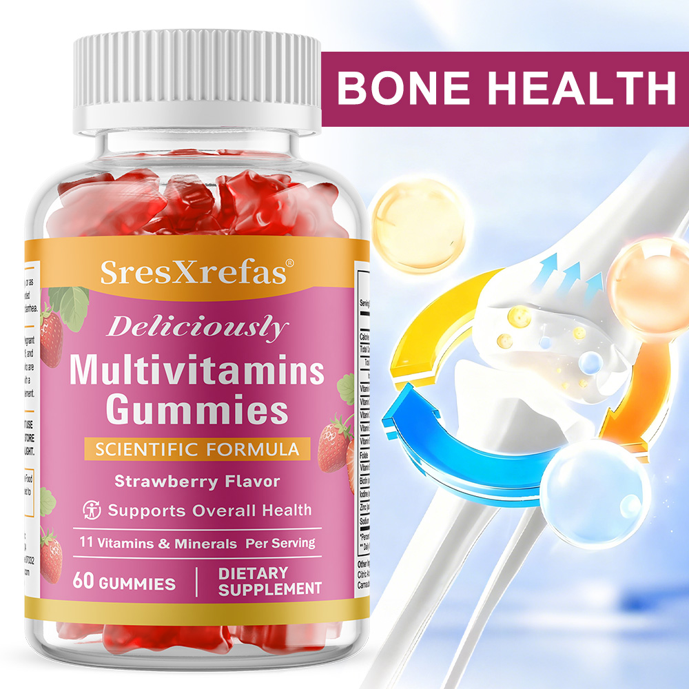 Multivitamin Gummy Adult - マルチビタミン グミ、11種類のビタミン＆ミネラル配合、免疫、エネルギー、代謝、筋肉機能をサポート、抗酸化作用