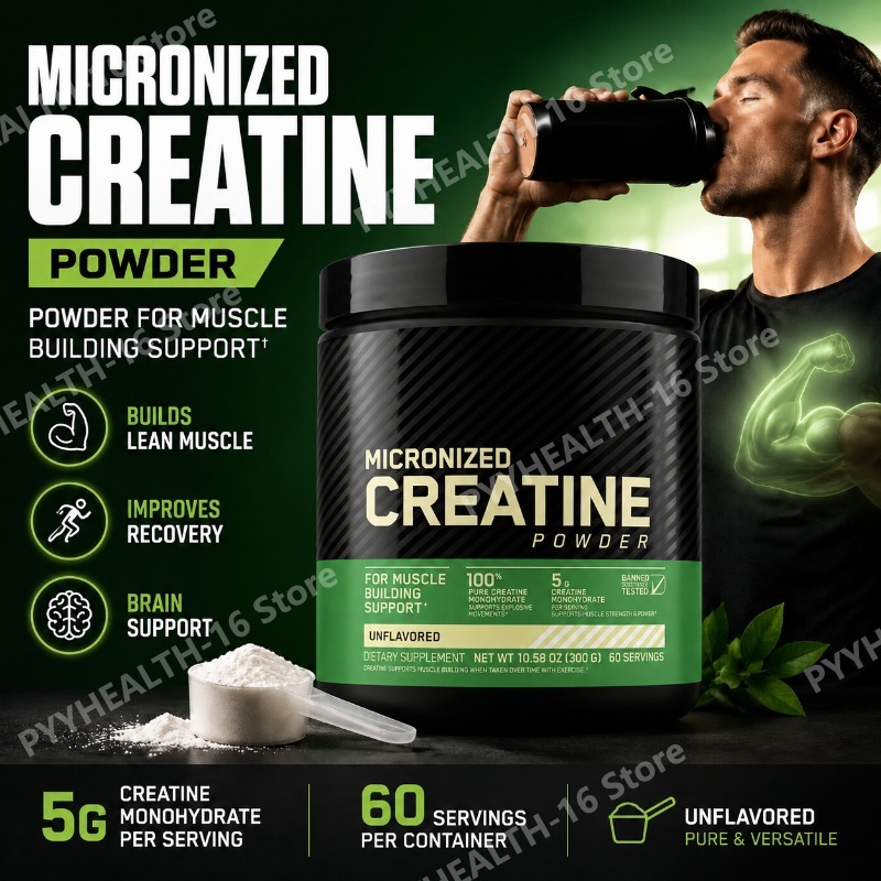 Creatine Monohydrate Powder - 微粉化クレアチンモノハイドレートパウダー 大人向け筋肉サポートワークアウト 無香料 300g 60回分 60日分