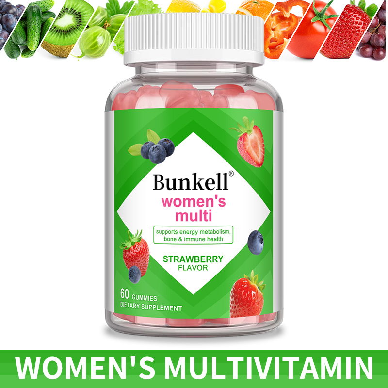 Multivitamin Gummy Adult - 女性用マルチビタミングミ - エネルギー、気分、ヘアケア、スキンケア、エネルギー代謝、骨、免疫の健康をサポート