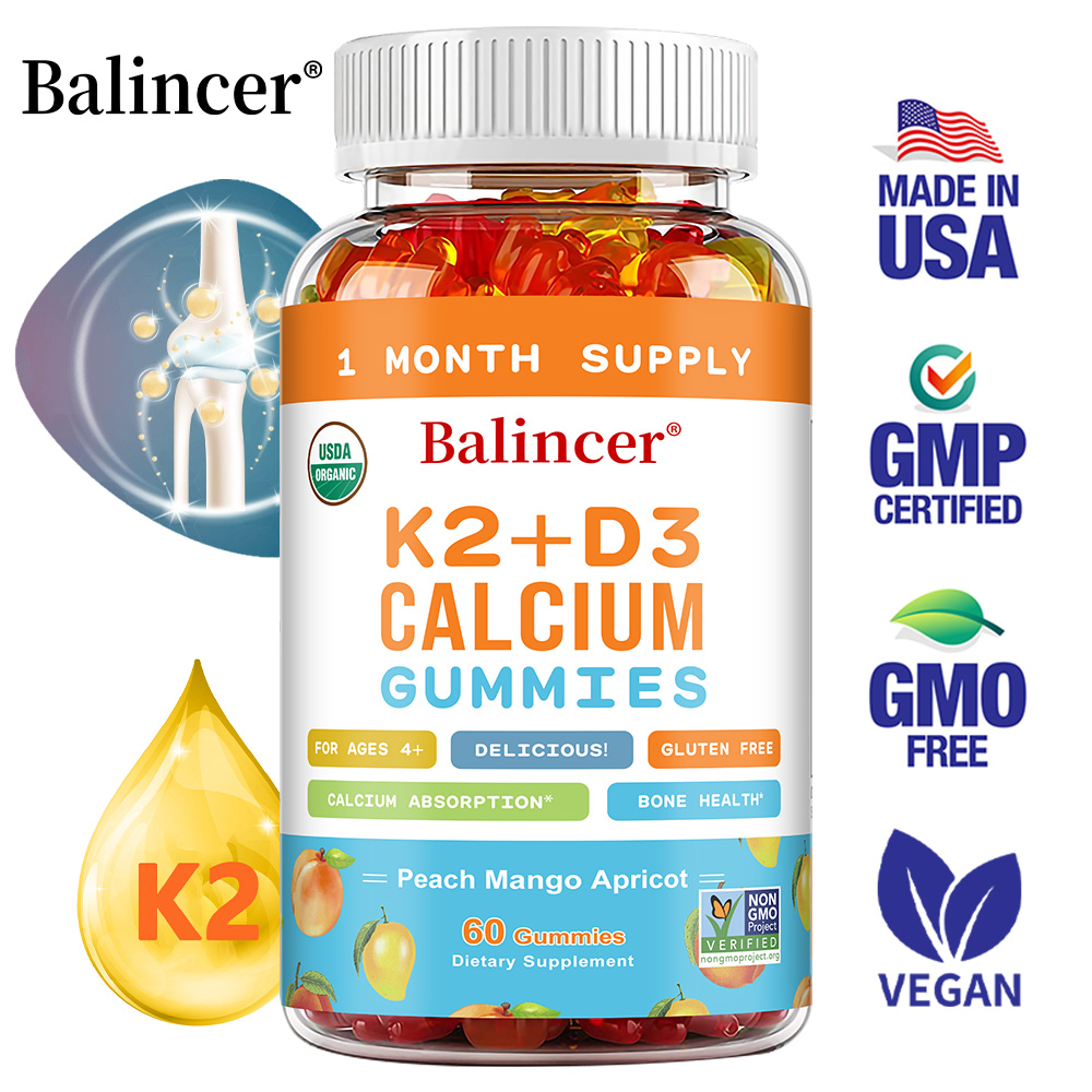 Multivitamin Gummy Adult - ビタミンD、K2、カルシウムを配合した3in1グミで、骨と心臓の健康をサポートし、免疫力を高めます。