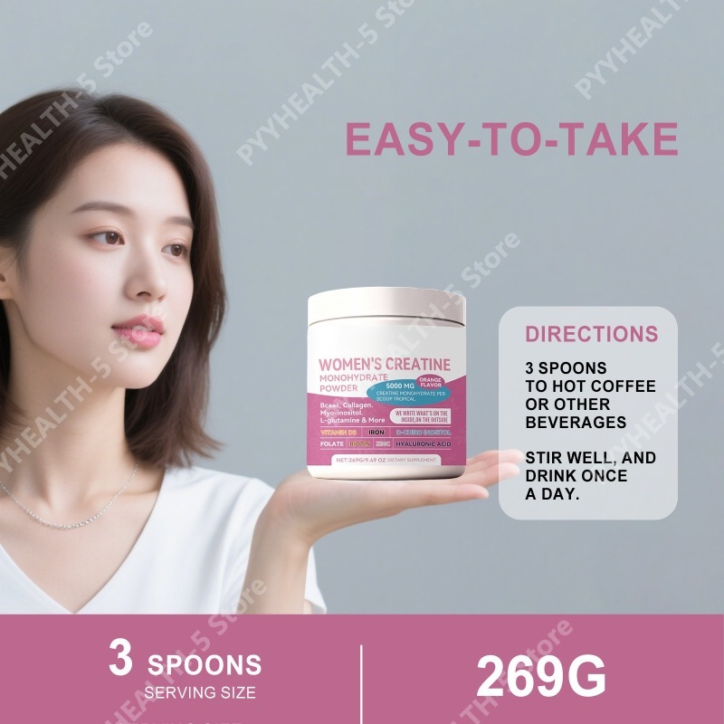 女性用複合クレアチンパウダーサプリメント、栄養補助用、1日3 - Creatine Monohydrate Powder のレビューと価格