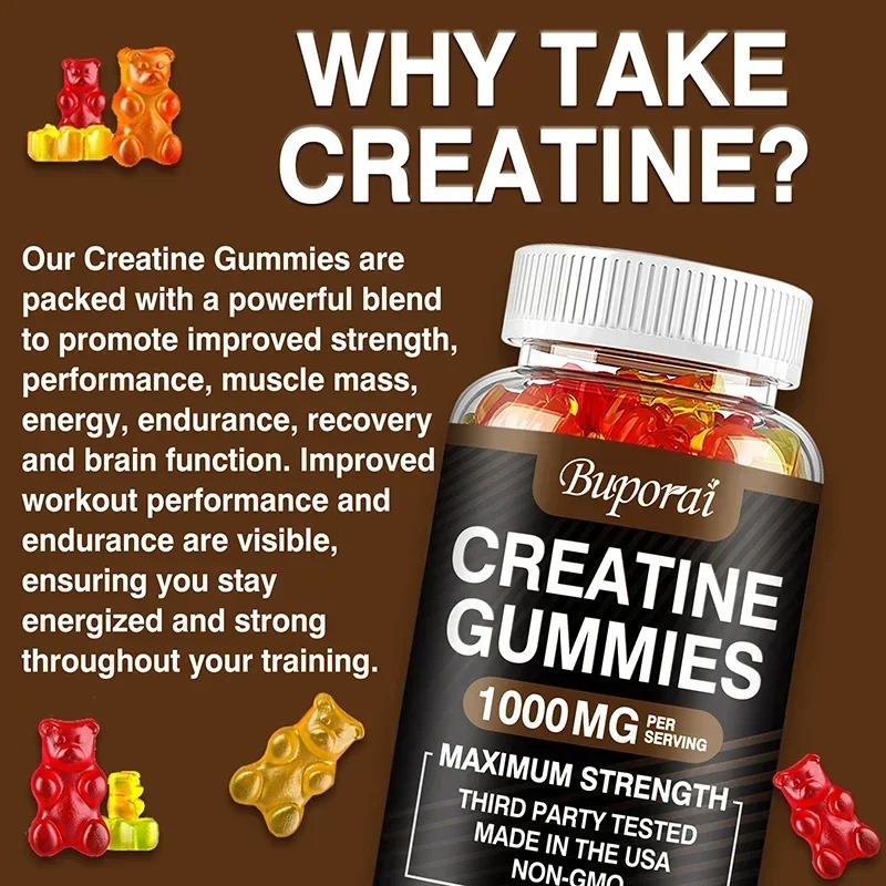クレアチン一水和物グミ - エネルギーを高め、筋肉量を増やし - Creatine Monohydrate Powder のレビューと価格