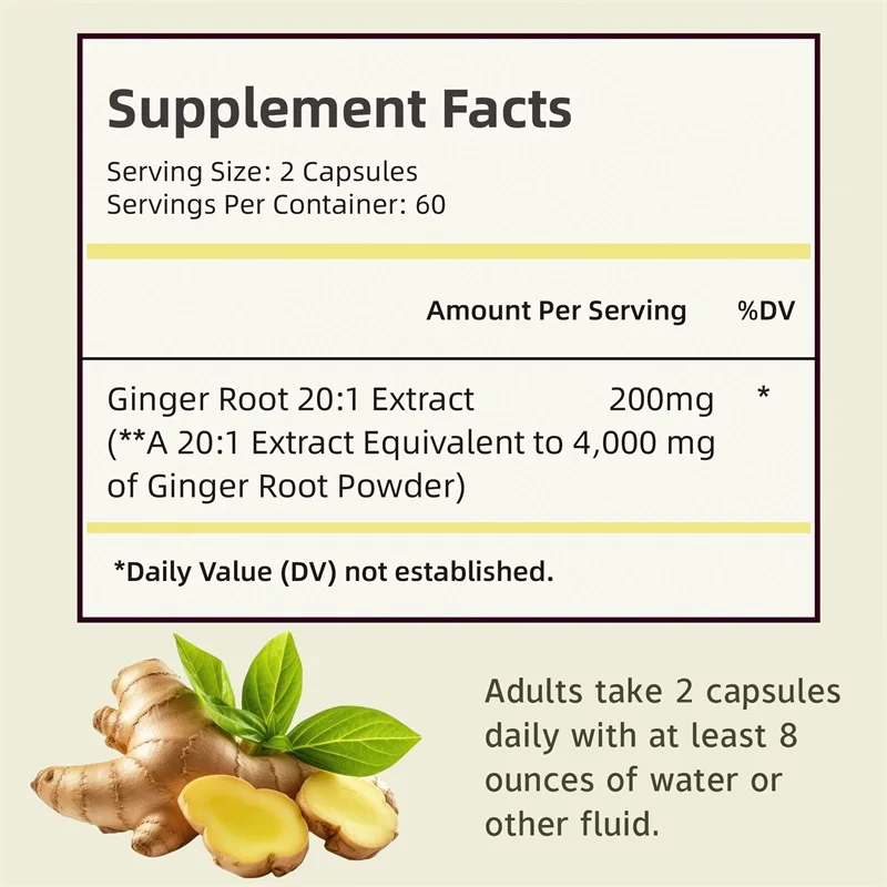 生姜根カプセル - 消化の快適さを促進し、運動による吐き気を - Nutrition And Exercise のレビューと価格